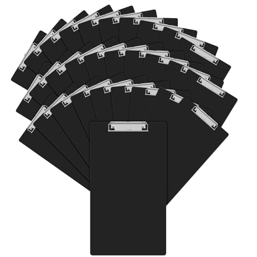 Macroclo Klemmbrett in rechtlicher Größe, 30 Stück, schwarze Kunststoff-Klemmbretter 21,6 x 35,6 cm für Rasenflächen, niedriges Profil, hängendes Klemmbrett, Schreibbrett, Größe 22,9 x 38,1 cm, von Macroclo