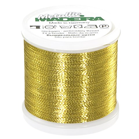 MADEIRA Stickgarn Metallic "Brilliant", Stärke 40, 200 m-Spule, gold-4 von Madeira