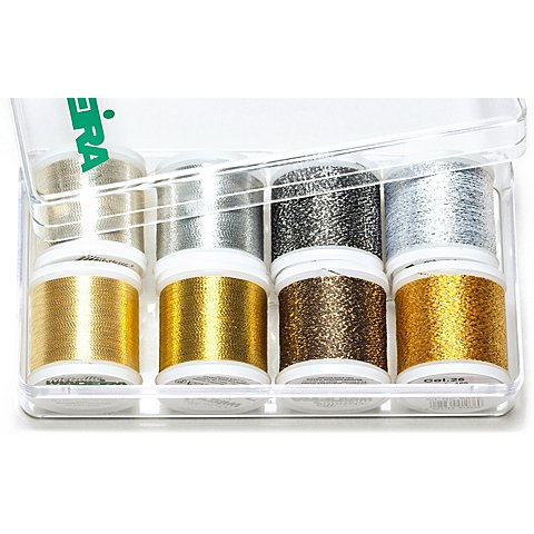 MADEIRA Stickgarn Metallic "Gold und Silber", Inhalt: 8 Spulen von Madeira