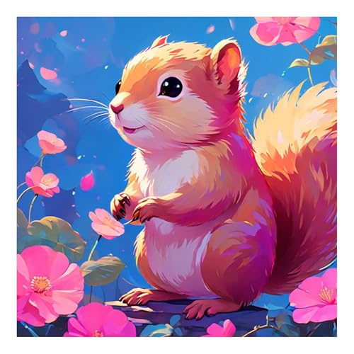 Mafenr Art 5D Diamond Painting Erwachsene Set, DIY Eichhörnchen Diamant Painting Bilder, Mosaikherstellung für Geschenke und Familie Décor 30x30cm von Mafenr Art