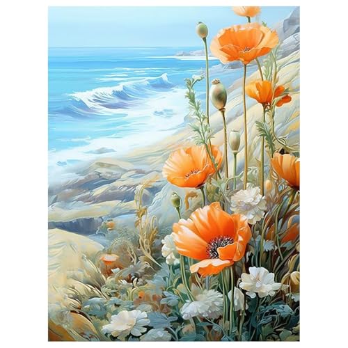 Mafenr Art Blumen Diamond Painting Erwachsene Set, DIY Blumen Diamant Painting Bilder, Mosaikherstellung für Geschenke und Familie Décor 30x40 cm von Mafenr Art