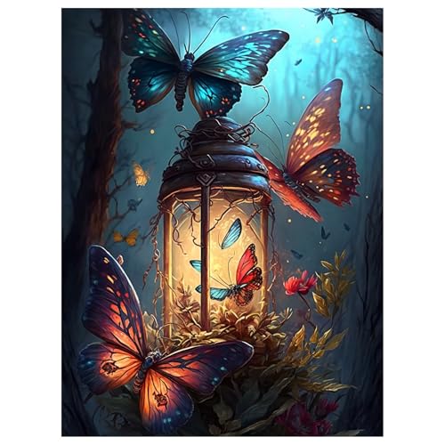 Mafenr Art Diamond Painting Erwachsene Set, DIY Schmetterling Diamant Painting Bilder, Mosaikherstellung für Geschenke und Familie Décor 30x40 cm von Mafenr Art