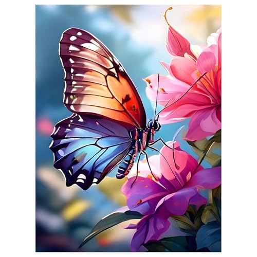 Mafenr Art Diamond Painting Erwachsene Set, Schmetterling Diamant Painting Bilder, Mosaikherstellung für Geschenke und Familie Décor 30x40cm von Mafenr Art