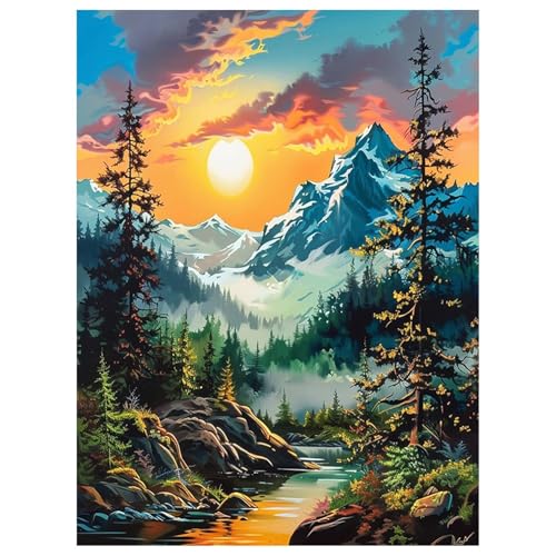 Mafenr Art Landschaft Diamond Painting Erwachsene Set, Landschaft Diamant Painting, Mosaikherstellung für Geschenke und Familie Décor 30x40 cm von Mafenr Art