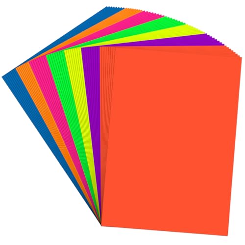 Poster-Karton, 27,9 x 35,6 cm, 56 Blatt, Neonpapier, 7 Farben, fluoreszierendes Papier, helle Farbe, Karton, 250 g/m², schweres Handwerk, Projekte, Schule von Magecubiku