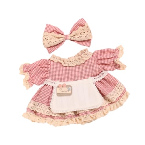 MagiDeal 38 cm Plüschpuppe, Kleid, Kleidung, Kostüme, Foto-Requisiten, Abnehmbarer Anhänger, Puppe, weich für kleine Mädchen, süße Anziehpuppenkleidung, Rosa von MagiDeal