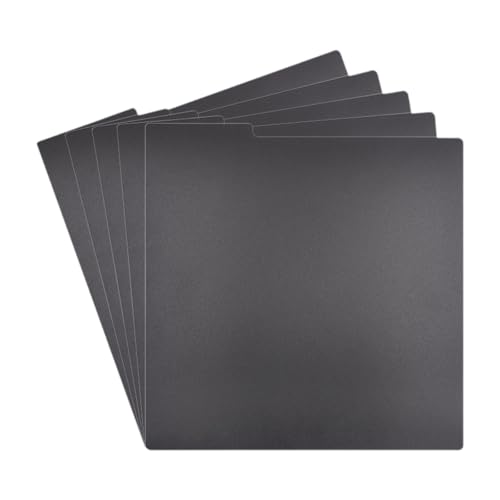 MagiDeal Aufzeichnungsteiler mit Etikettenaufklebern DIY Hard Card Separatoren Trading Card Divider für Medienspeicher LP Bücherregal Organizer, Schwarz von MagiDeal