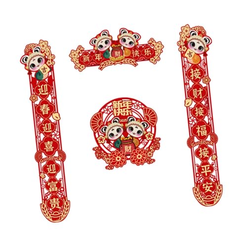 MagiDeal Couplets zum chinesischen Neujahrsfest, Jahr der Schlange, Ornament, Geschenk 2025, chinesische Neujahrsdekoration für, Neujahrstür, Zuhause, Style A von MagiDeal