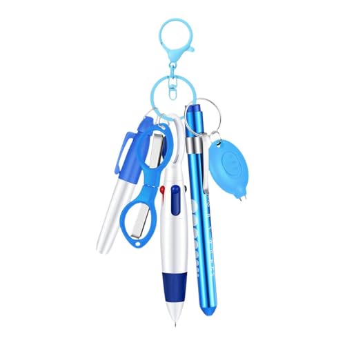 MagiDeal Krankenschwester-Stift-Set, LED-Taschenlampe, Bürobedarf, Geschenk, kompakter, einziehbarer Kugelschreiber, Krankenpflege-Abzeichen-Clip für, Blau von MagiDeal