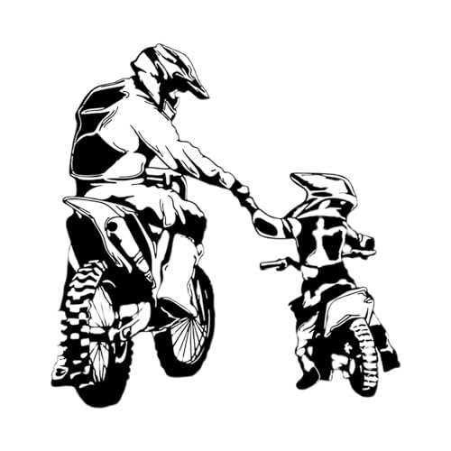 MagiDeal Motocross Wandtattoo Motorrad Wandaufkleber PVC Schwarz Silhouette Wandbilder Wandkunst Dekor für Spielzimmer Sofa Hintergrund Jungen Geschenk, l von MagiDeal