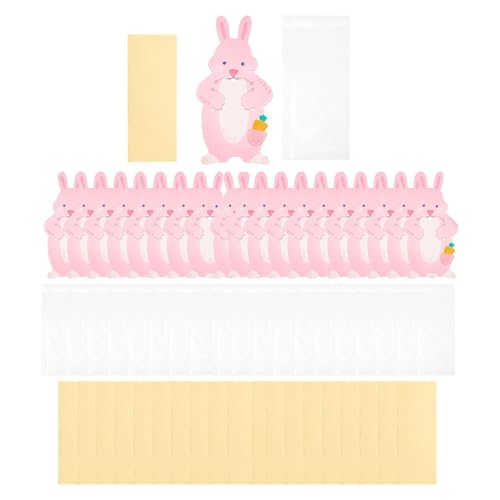 MagiDeal Ostern Kaninchen Taschen Bunny Zellophan Taschen niedliche Hochzeit Kinder Dekor Süße Süßigkeiten Treat Taschen für Schokoladen plätzchen von MagiDeal