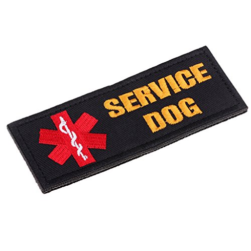 MagiDeal Patch Stickerei Aufkleber Klett-Patch Service Dog - Schwarz von MagiDeal