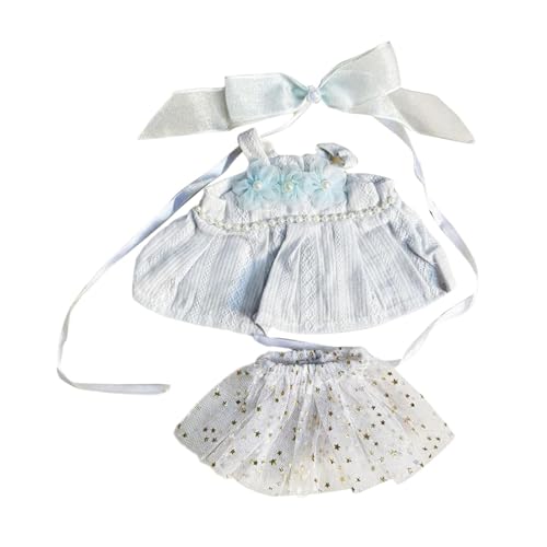 MagiDeal Plüschpuppenkleid, Kleidung für 20-cm-Puppen, Foto-Requisiten, Gazerock, stilvolle Geschenke für Puppenliebhaber, Puppen-Outfit, Miniatur-Kleidung, Blau von MagiDeal