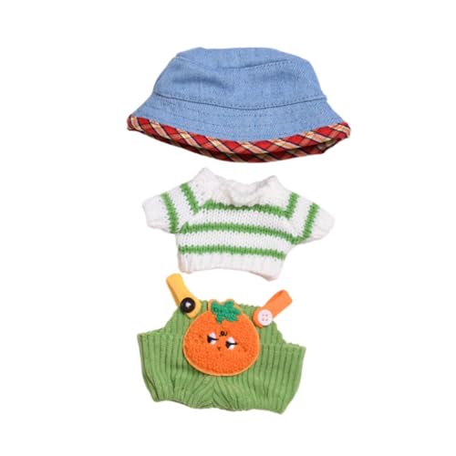 MagiDeal Pullover und Hose für ausgestopfte Puppen. Basteln Sie Ihre eigenen Puppen. Foto-Requisiten für Kinder. Pädagogische Kleidung aus Plüsch. Verkleiden, Jeanshut von MagiDeal