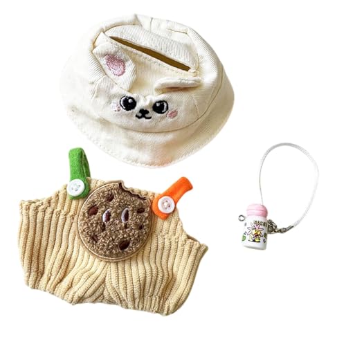 MagiDeal Puppen Hosen Bekleidungs zubehör, Puppen Kleidung und Accessoires, Puppen Outfits, Puppen Bekleidungs zubehör für Anhänger Puppe, Keksflaschen-Set von MagiDeal