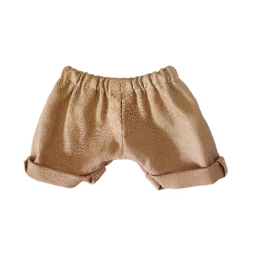 MagiDeal Puppenhose, Kleidung, Kostümzubehör, Aufnehmen von Szenenfotos, Dekor, weicher Anhänger, Puppenkleidung, Puppen-Outfit für 17 cm große Plüschpuppen, Khaki von MagiDeal