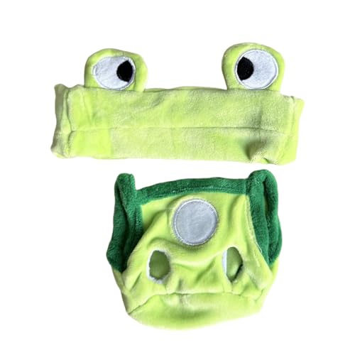 MagiDeal Puppenkleidung für 8-Zoll-Puppen, Kuscheltiere, Kleidung, Dekoration, Puppengeschenk, DIY-Zubehör, Foto-Requisiten, stilvoll, mit Stirnband, Cartoon, Frosch von MagiDeal