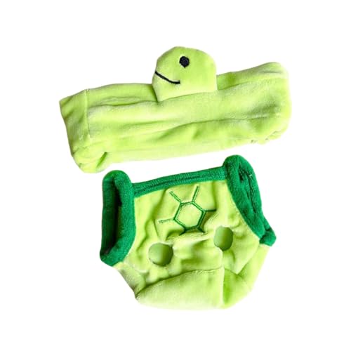 MagiDeal Puppenkleidung für 8-Zoll-Puppen, Kuscheltiere, Kleidung, Dekoration, Puppengeschenk, DIY-Zubehör, Foto-Requisiten, stilvoll, mit Stirnband, Cartoon, Landschildkröte von MagiDeal