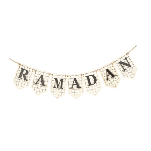 MagiDeal Ramadan -Ornamente Ramadan Banner Kompakt Wanddekoration Schilder Dekorationen Partyversorgungen Wandhängeanhänge Hängebrief Plaque, Schwarz von MagiDeal