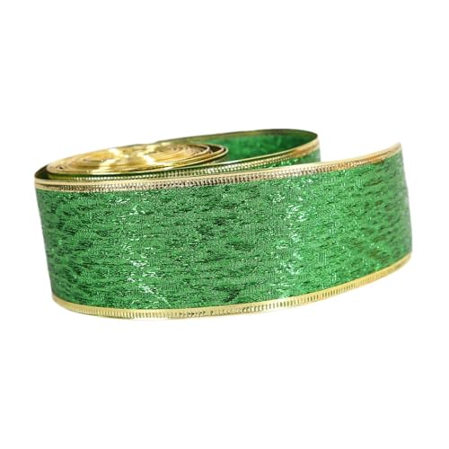 MagiDeal St. Patrick's Day Ribbon Geschenke wickeln Band Goldene Kante 10 Meter Länge Partyversorgungsdekoration für die Beuteblumenherstellung von MagiDeal