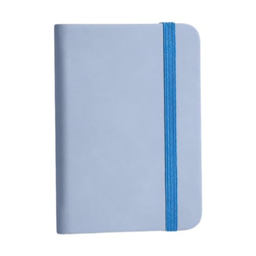 MagiDeal Taschennotizbuch, linierter Notizblock, Geschenk-Schreibzubehör, 11 cm x 7,5 cm großes PU-Notizbuch, A7-Notizbuch für die Schule, Blau von MagiDeal