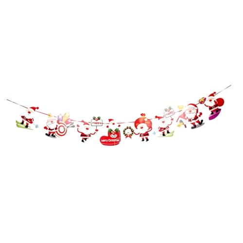 MagiDeal Weihnachtsbanner, Papierfahnen zum Aufhängen, DIY-Kunst, Heimtextilien, Weihnachtsdekoration, Weihnachtsgirlande für Festivals und, Style B von MagiDeal