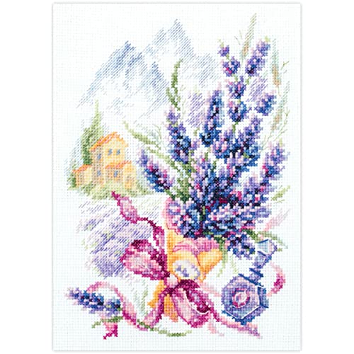 Magic Needle 219-378 ZW Berg Lavendel Kreuzstichset mit Zählmuster Zweigart Edition, Baumwolle, multifarbig, 15x21cm von Magic Needle