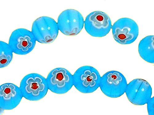 Magic and Arts Perlen Millefiori Aqua 10mm von Magic and Arts