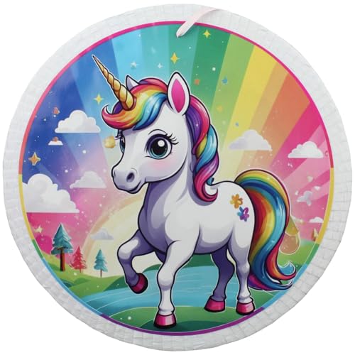 MagicPinatas Einhorn Pinata Geburtstag Mädchen - Unicorn Pinjata für Kinder- Katze Piniata - Regenbogen Party Deko - Spielzug Geschenk - Mitgebsel Kindergeburtstag Gastgeschenke von MagicPinatas