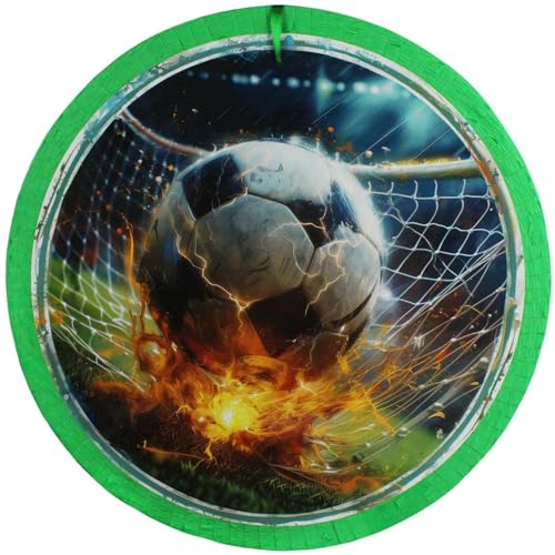 MagicPinatas Pinata Geburtstag Junge - Fussball Pinjata für Kinder- Fußball Piniata - Party Deko - Spielzug Geschenk für Jungs - Mitgebsel Kindergeburtstag Gastgeschenke von MagicPinatas