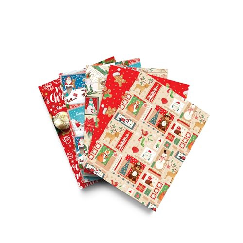 Geschenkpapier Set 10 Blatt Weihnachten Teen Agers Fröhlich von Magicamente Carta