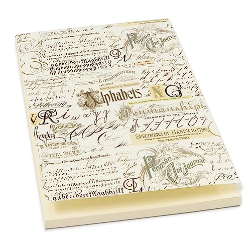 Magicamente Carta 4er Set Notizbücher A5 Notizblock 14,8 x 21 cm 50 Seiten à 80 g Gold Puder Dekor Kalligraphie von Magicamente Carta