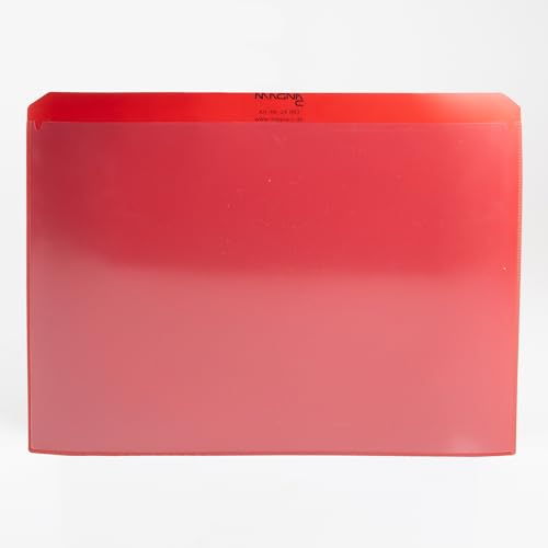 Magna-C® Magnettasche vollflächig magnetisch | 300 x 220 mm | DIN A4 quer | Ideal zur Dokumentenaufbewahrung (Rot) von Magna-C