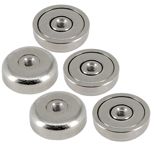 5 Stück Neodym Magnete mit Gewinde M3 Loch Bohrung 16mm Topfmagnete Extra Stark 5KG Mit Innengewinde Schraubbar Flachgreifer Magnet Rund Gewindebohrung von Magnet-Kauf