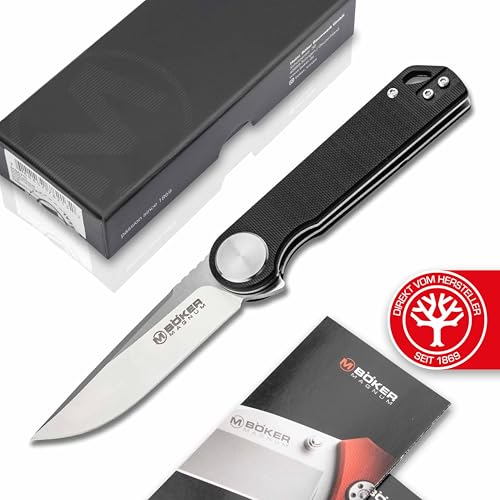 Magnum BÖKER Skruva - Einhand Flipper Taschenmesser - Linerlock G10 Klappmesser schwarz - klappbares Profi EDC Folder Messer mit Kugellager & Clip von Magnum