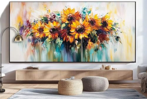 Diamond Painting Abstrakt Diamond Painting Groß XXL (90 x 180 cm), 5D Diamant Malerei Bilder Kinder DIY Malen Nach Zahlen Erwachsene Geschenke Set, Dimond Art für Zuhause Wand Dekor Sonnenblume U35 von Mahoxua