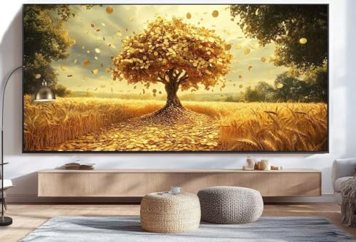 Diamond Painting Abstrakt Malen Nach Zahlen Erwachsene Baum Diamant Painting Bilder Kinder, 5D DIY Crystal Basteln Erwachsene Puzzle Bilder Kreativ Set, Home Deko Wohnzimmer Geschenke 50 x 120 cm U31 von Mahoxua