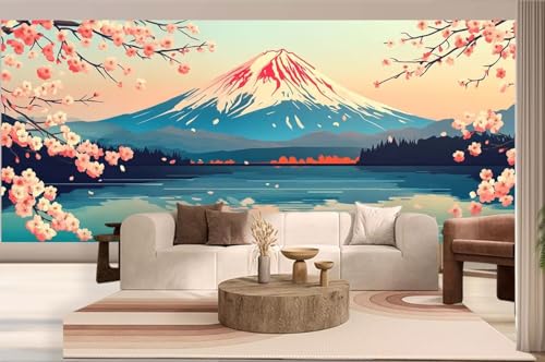 Diamond Painting Berg Fuji Malen Nach Zahlen Erwachsene Japan Diamant Painting Bilder Kinder, 5D DIY Crystal Arts Basteln Erwachsene Puzzle Bilder Kreativ Set, Home Deko Wohnzimmer 50 x 110 cm h325 von Mahoxua