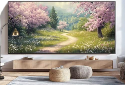 Diamond Painting Dorf Diamond Painting Groß XXL (100 x 200 cm), 5D Diamant Malerei Bilder Kinder DIY Malen Nach Zahlen Erwachsene Geschenke Set, Runde Steine Dimond Art für Wand Dekor Landschaft U53 von Mahoxua