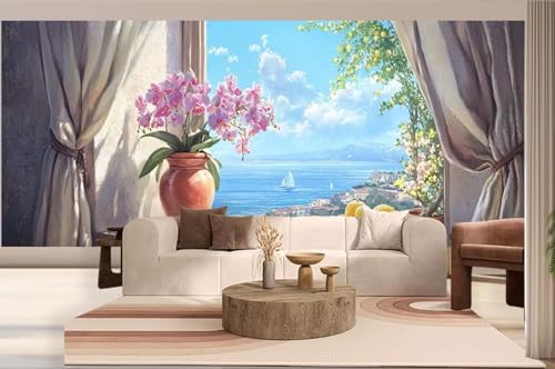 Diamond Painting Erkerfenster Malen Nach Zahlen Erwachsene Blumen Diamant Painting Bilder Kinder, 5D DIY Crystal Arts Basteln Erwachsene Puzzle Bilder Kreativ Set, Home Deko Wohnzimmer 40 x 70 cm h81 von Mahoxua