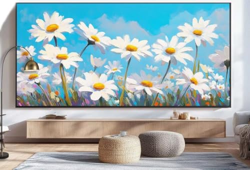 Diamond Painting Gänseblümchen Diamond Painting Groß XXL (100x200 cm), 5D Diamant Malerei Bilder Kinder DIY Malen Nach Zahlen Erwachsene Geschenke Set, Dimond Art für Zuhause Wand Deko Landschaft U41 von Mahoxua