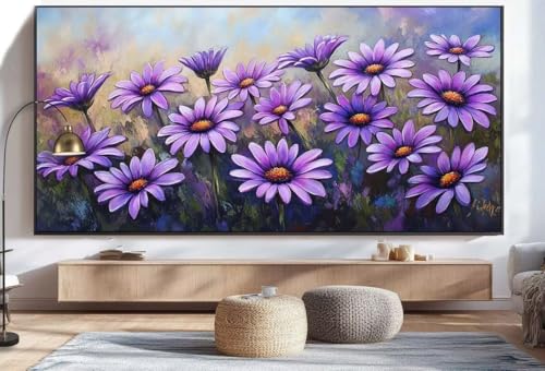 Diamond Painting Gänseblümchen Malen Nach Zahlen Erwachsene Blume Diamant Painting Bilder Kinder, 5D DIY Crystal Arts Basteln Erwachsene Kreativ Set, Home Deko Wohnzimmer Geschenke 100 x 200 cm U42 von Mahoxua