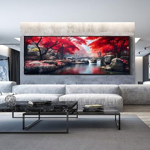 Diamond Painting Herbst Park Diamond Painting Erwachsene, Groß xxl 270 X 90 cm, Malen Nach Zahlen Erwachsene, DIY Diamant Painting Bilder Kinder, 5D Diamant-Malset, Home Wanddekoration Geschenke-392l von Mahoxua