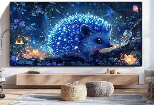 Diamond Painting Igel Malen Nach Zahlen Erwachsene Schmetterling Diamant Painting Bilder Kinder, 5D DIY Crystal Arts Basteln Erwachsene Puzzle Bilder Kreativ Set, Home Deko Wohnzimmer 80 x 200 cm U52 von Mahoxua