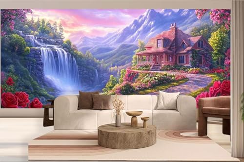 Diamond Painting Landschaft Diamond Painting Groß XXL (200 x 90 cm), 5D Diamant Malerei Bilder Kinder DIY Malen Nach Zahlen Erwachsene, Puzzle Stickerei Dimond Art für Zuhause Wand Deko Landleben h268 von Mahoxua