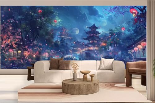 Diamond Painting Landschaft Malen Nach Zahlen Erwachsene Fantasie Diamant Painting Bilder Kinder, 5D DIY Crystal Arts Basteln Erwachsene Puzzle Bilder Kreativ Set, Home Deko Wohnzimmer 50x110 cm h225 von Mahoxua