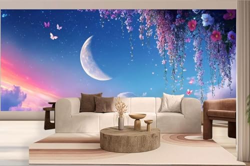 Diamond Painting Landschaft Malen Nach Zahlen Erwachsene Mond Diamant Painting Bilder Kinder, 5D DIY Crystal Arts Basteln Erwachsene Puzzle Bilder Kreativ Set, Home Deko Wohnzimmer 50 x 110 cm h281 von Mahoxua