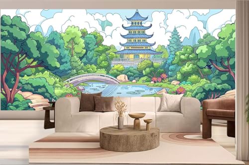 Diamond Painting Landschaft Malen Nach Zahlen Erwachsene Turm Diamant Painting Bilder Kinder, 5D DIY Crystal Arts Basteln Erwachsene Puzzle Bilder Kreativ Set, Home Deko Wohnzimmer 50 x 110 cm h261 von Mahoxua