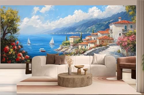 Diamond Painting Meer Malen Nach Zahlen Erwachsene Landschaft Diamant Painting Bilder Kinder, 5D DIY Crystal Arts Basteln Erwachsene Puzzle Bilder Kreativ Set, Home Deko Wohnzimmer 50 x 110 cm h355 von Mahoxua