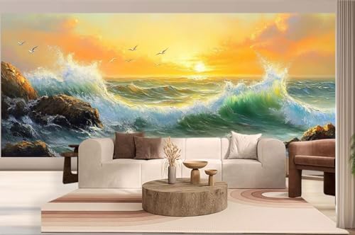 Diamond Painting Meer Malen Nach Zahlen Erwachsene Sonnenuntergang Diamant Painting Bilder Kinder, 5D DIY Crystal Arts Basteln Erwachsene Puzzle Bilder Kreativ, Home Deko Geschenke 50 x 110 cm h371 von Mahoxua